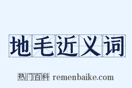 地毛近义词是什么意思的图片